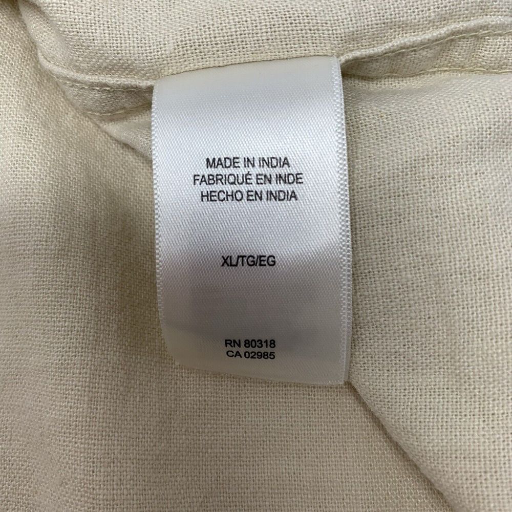 Lucky Brand Ivory Cropped Utility Linen Blend Women's Jacket w/ Pockets Size XL - Picture 10 of 11